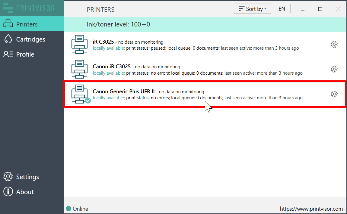 Step 1 — Open the Printer Profile